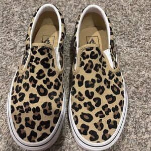 Vans Leopard Print Slip-On Shoes